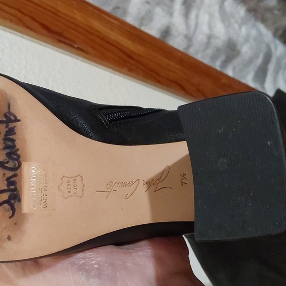 VC John Camuto Black Lamb leather OTK Thigh high Cut out Punk Sexy Boots S.7.5 - Picture 11 of 15